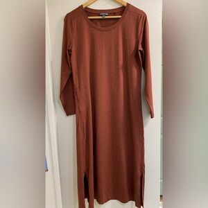 Toad&Co Rust Long Sleeve Midi Dress Medium